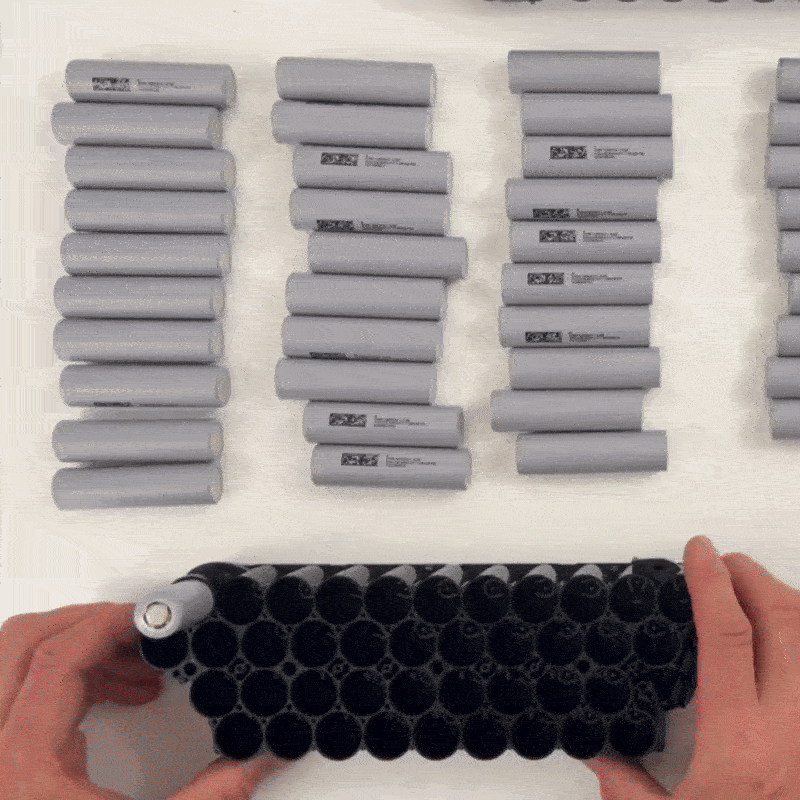 Infinite Battery assembly — weldless integrated parts