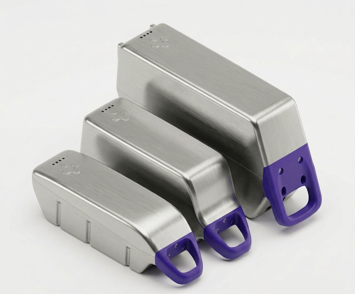 Infinite Battery lineup — Classic, Cargo and Mega
