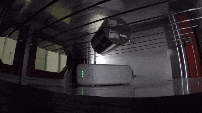 Crush test — load applied to the battery casing